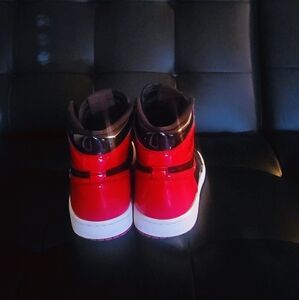 Jordan Kids Red and Black Sneakers